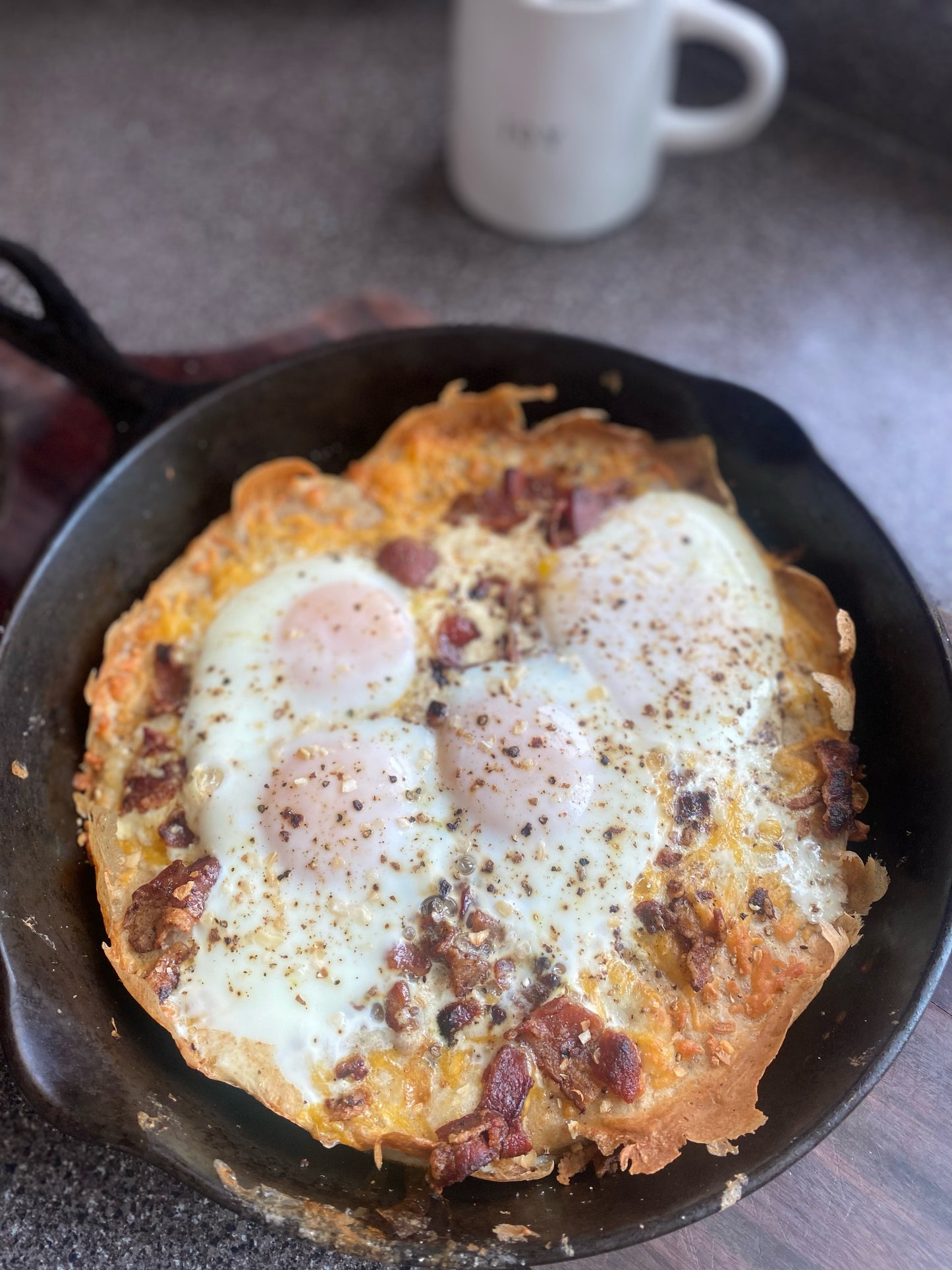 Sourdough Discard Breakfast Pizza