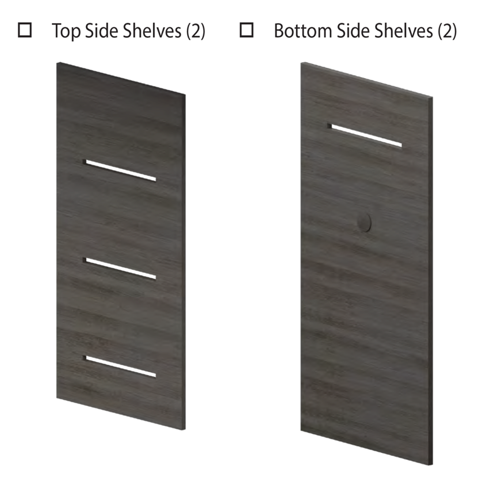 WEATHERED WALNUT ALLWOOD SIDE WALL OPTIO