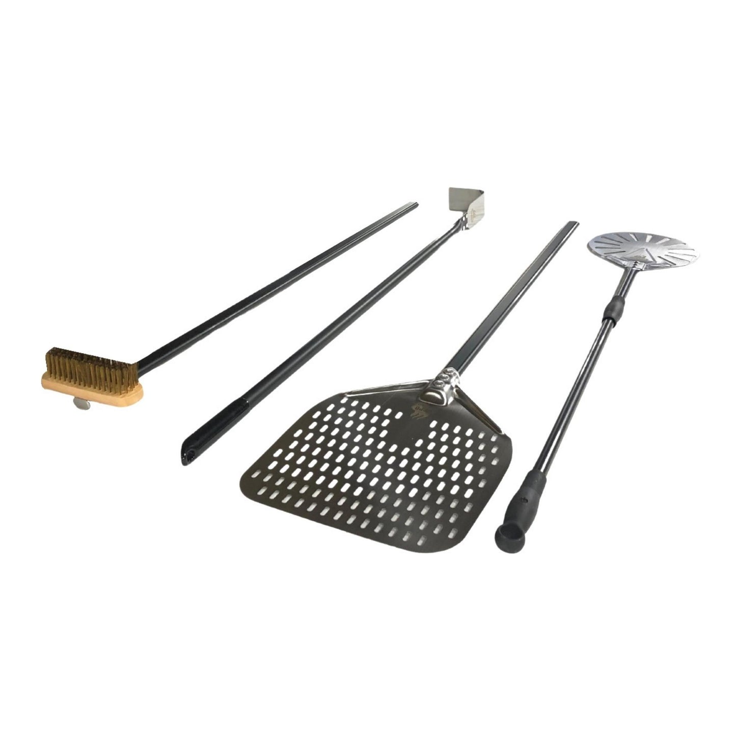 Wood Fired Pizza Oven Utensil Kit,Pro 4 Piece, Aluminum handles. - WPPO LLC Direct