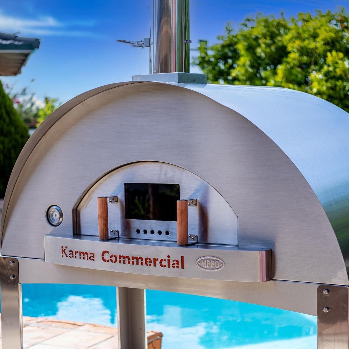 WPPO Karma 25 Inch Stainless Steel Wood Fired Countertop Pizza Oven - The  Flawless Host