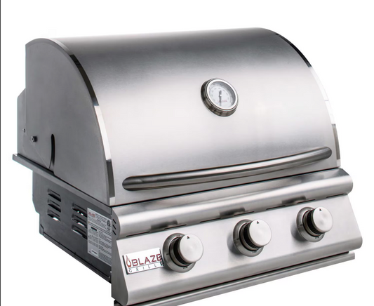 Blaze LBM 25-Inch 3-Burner Built-In Natural Gas Gas Grill - BLZ-3LBM-NG - WPPO LLC Direct