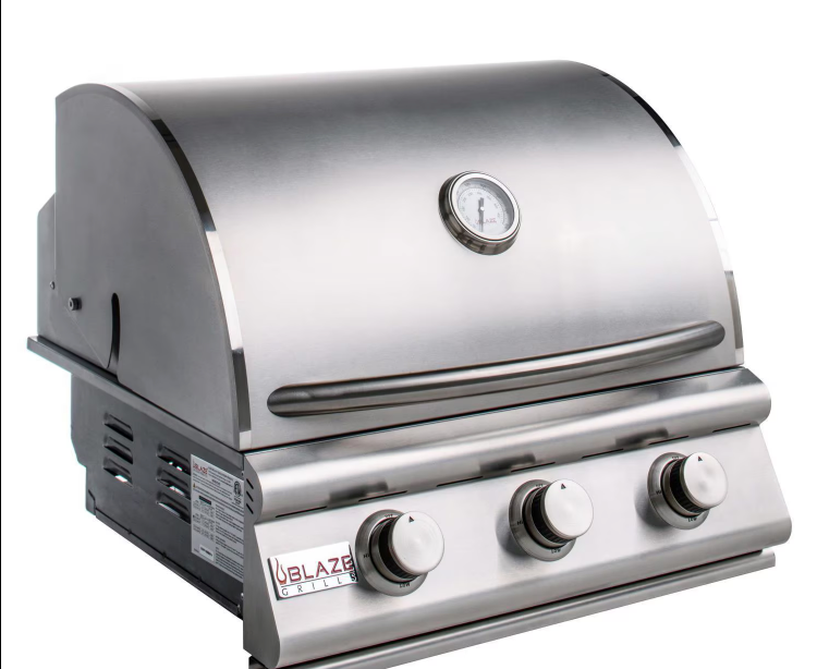 Blaze LBM 25-Inch 3-Burner Built-In Natural Gas Gas Grill - BLZ-3LBM-NG - WPPO LLC Direct