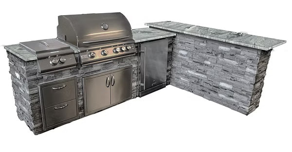 WPPO modular outdoor kitchen example 7; configurations vary