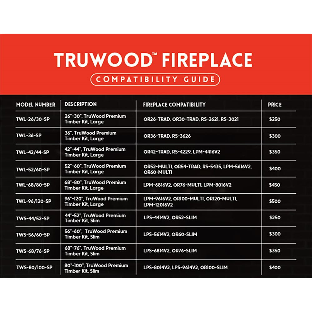 36" Large TruWood Premim Timber Kit