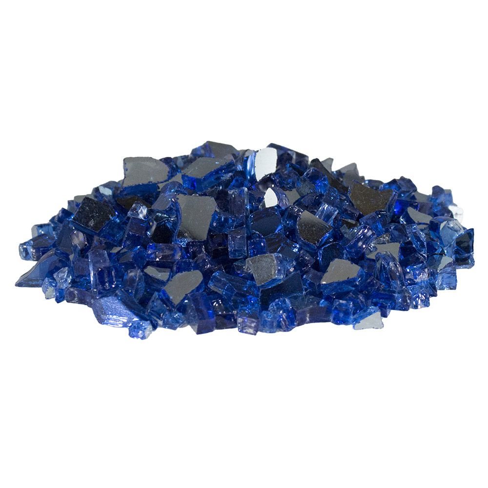 Cobalt Blue Reflective Fireglass 1/2" to