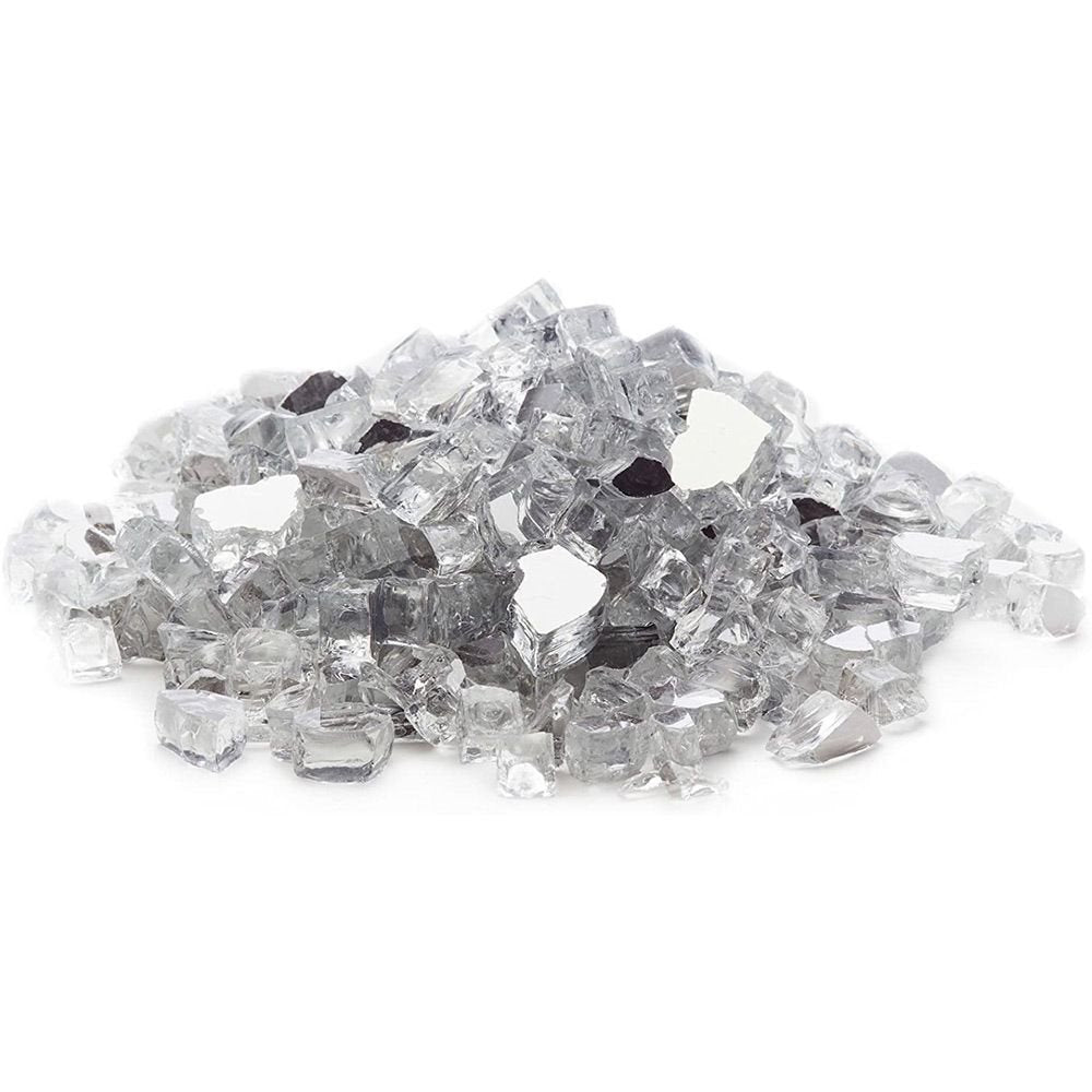 Silver Reflective Fireglass 1/2" to 3/4