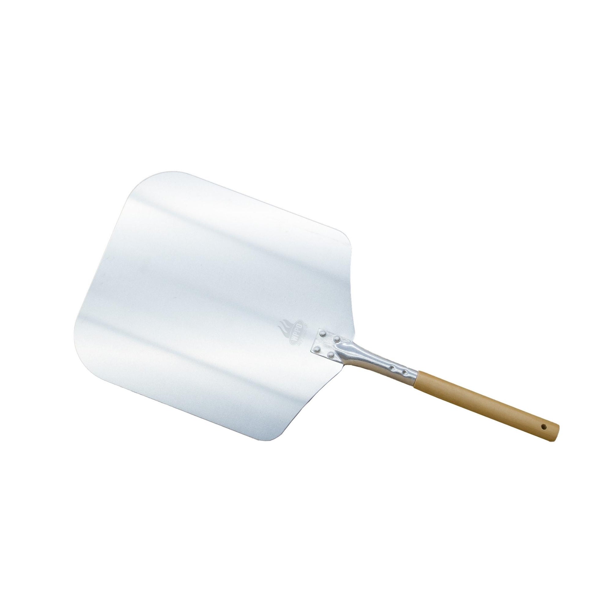 Traditional Aluminum Pizza Peel Wood Handle 12" x 26" - WPPO LLC Direct