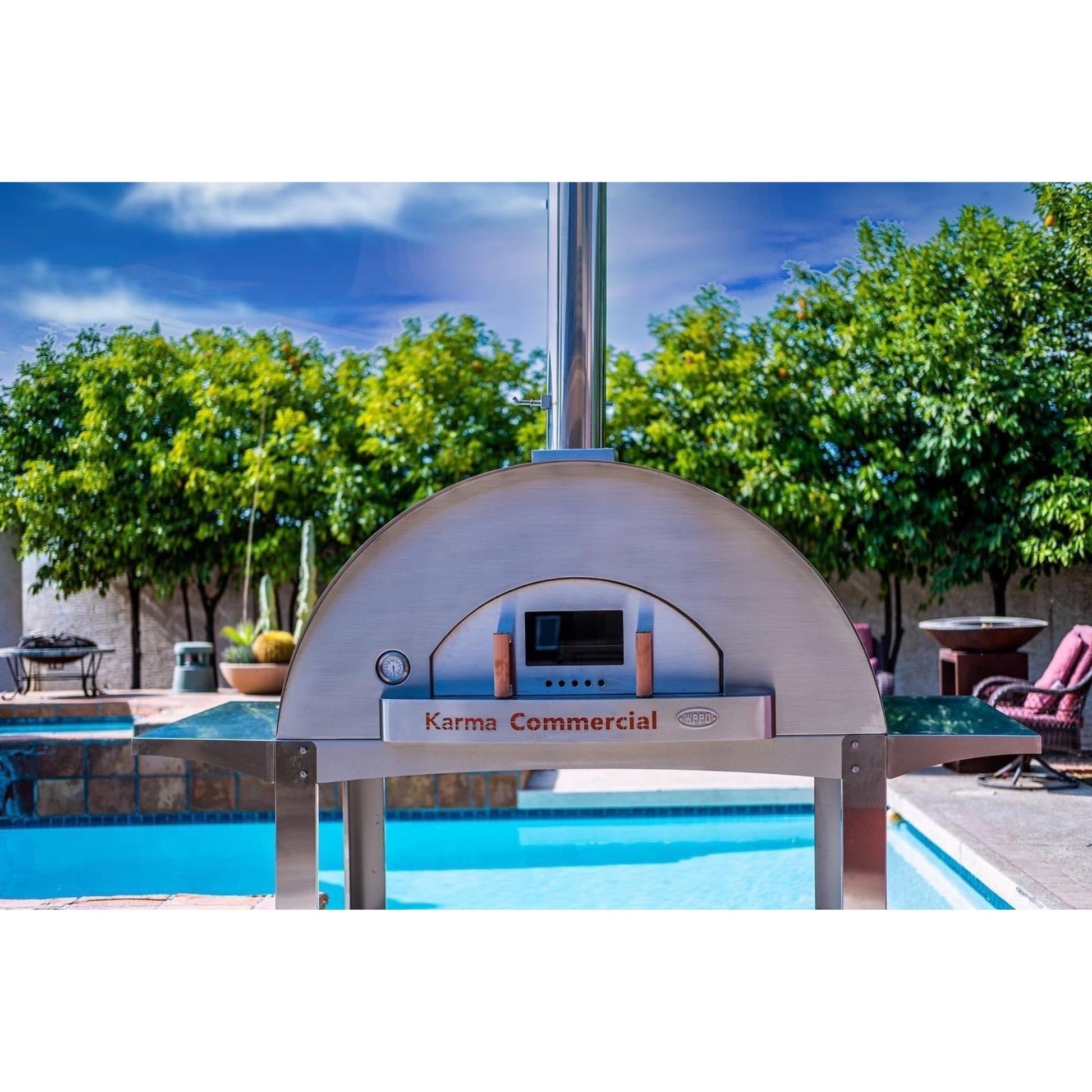 Commercial Wood Fired Oven, Karma 55 304 Stainless Steel . - WPPO LLC Direct